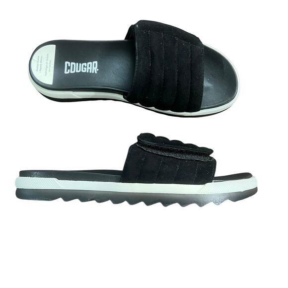 COUGAR Women's Black Suede Adjustable Slide Women's Size 7 NEW IN BOX - Picture 1 of 12
